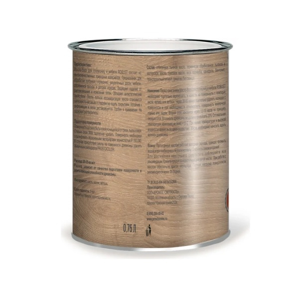 Масло-воск Prostocolor Robust для столешниц и мебели, для внутренних работ, Можжевельник, 0.75 л