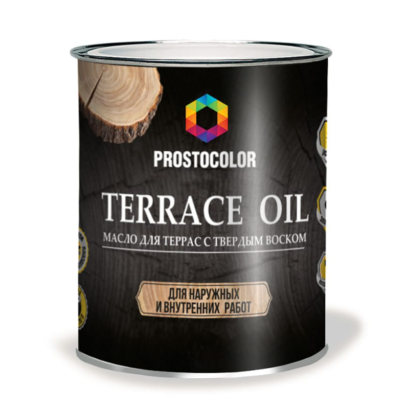 Масло Prostocolor Terrace Oil для террас с твердым воском, Серый шелк, 0.75 л