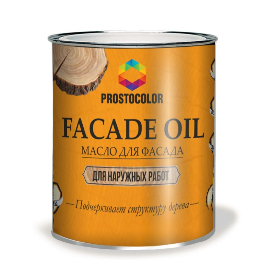 Масло Prostocolor Facade Oil для фасада, для наружных работ, бесцветное, 2,2 л 