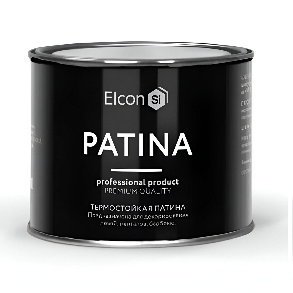 Эмаль Elcon Patina, для металла, термостойкая, до 700 °C, серебро, 0.2 кг