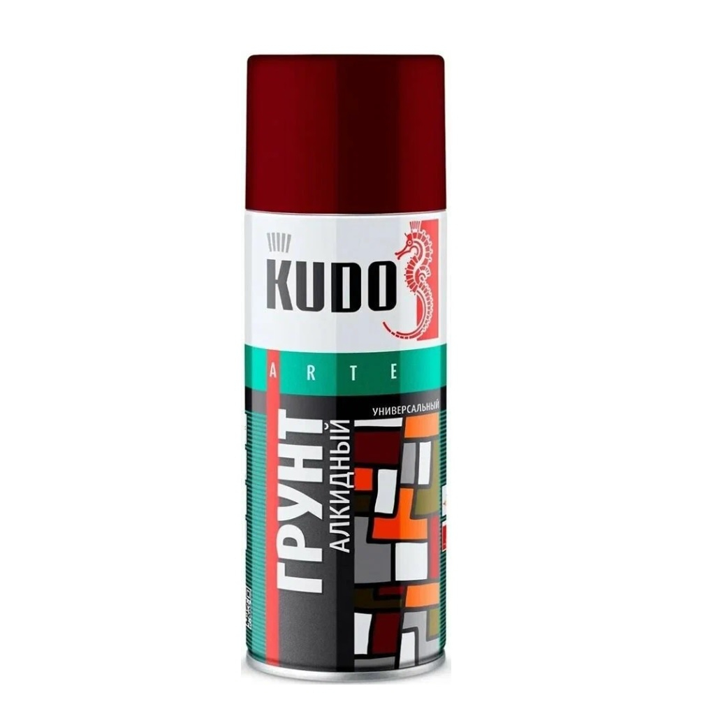 Грунт алкидный KUDO KU-2002 красно-коричневый 520 мл