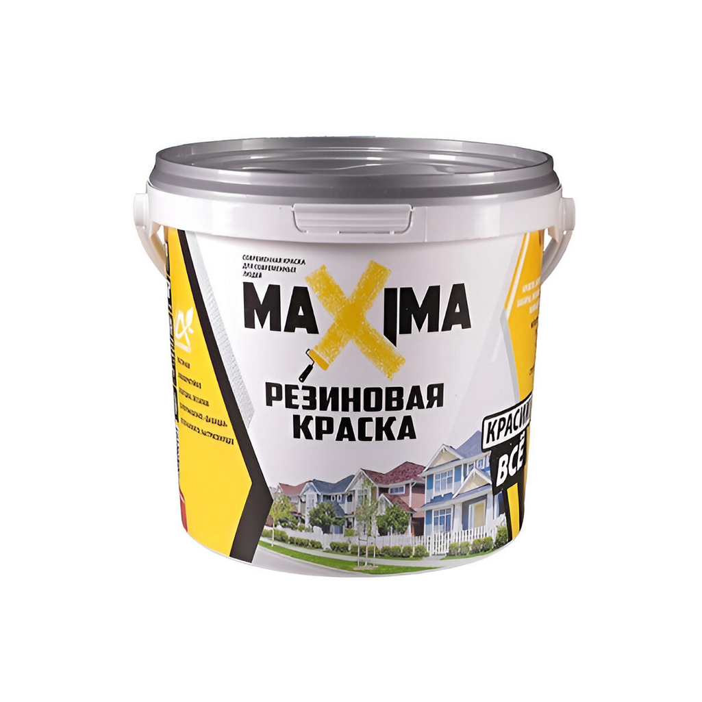 Краска Maxima, резиновая, для внутренних и наружных работ, матовая, бесцветная, База С 1 кг