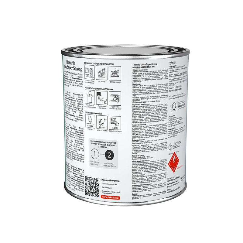 Лак TIKKURILA UNICA SUPER STRONG 90 яхтный глянцевый 0,9л