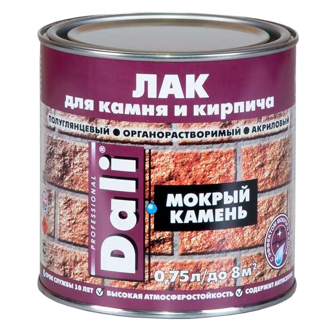 Лак для камня и кирпича DALI мокрый камень 0,75 мл