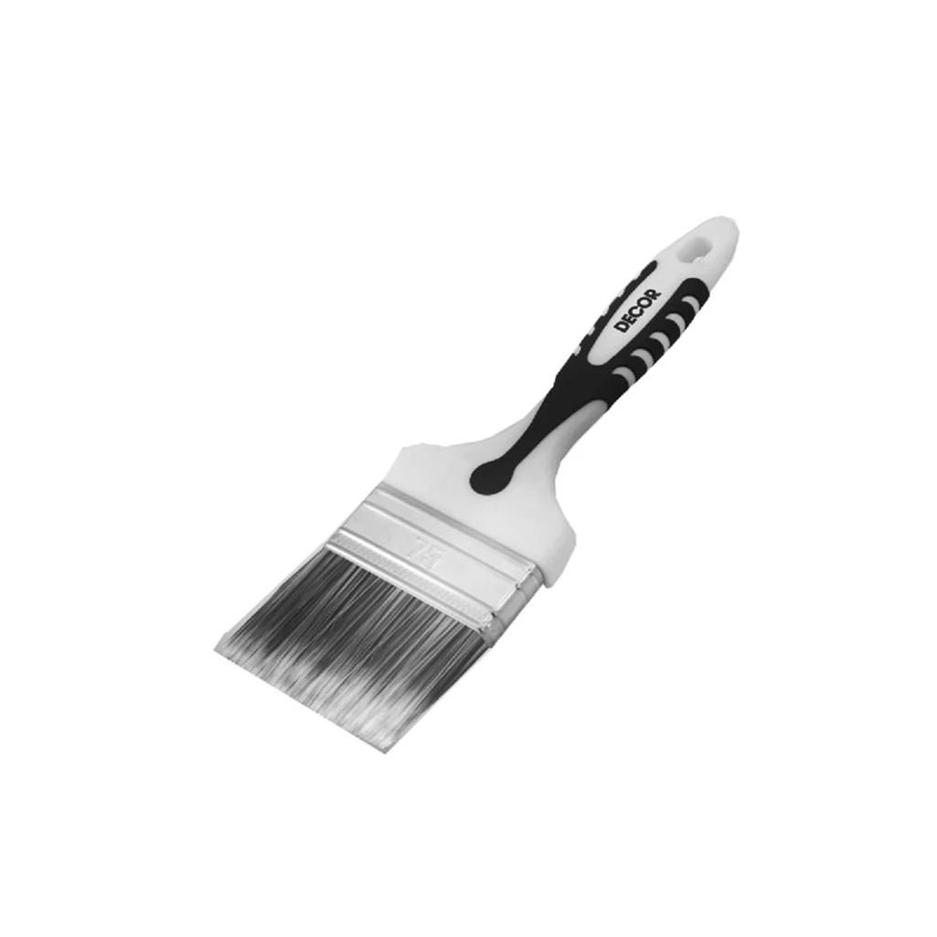 Кисть Decor Black White Premium универсальная, серебристая щетина 75х15мм 860-075
