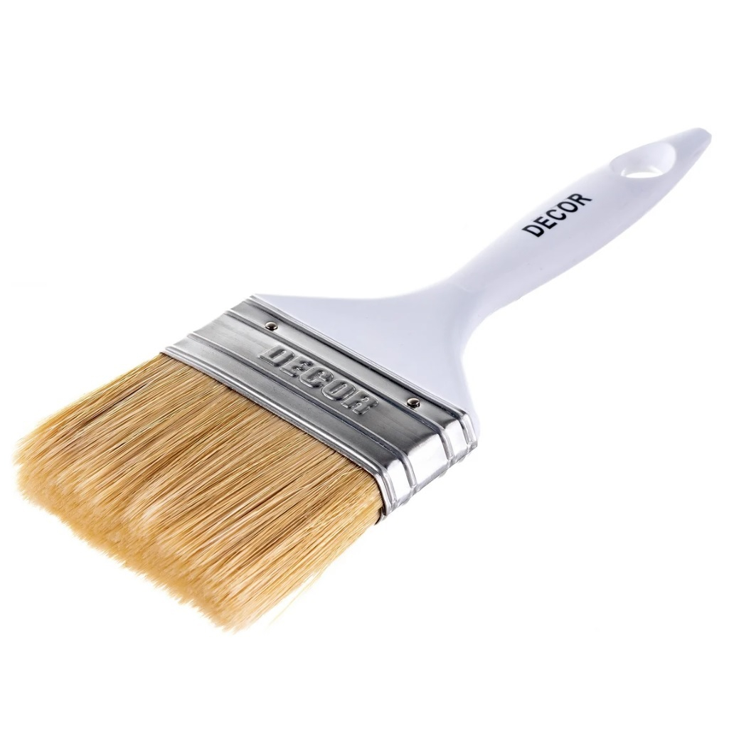 Кисть Decor Standard универсальная, 75х15 мм, светлая смешанная щетина, пластиковая ручка