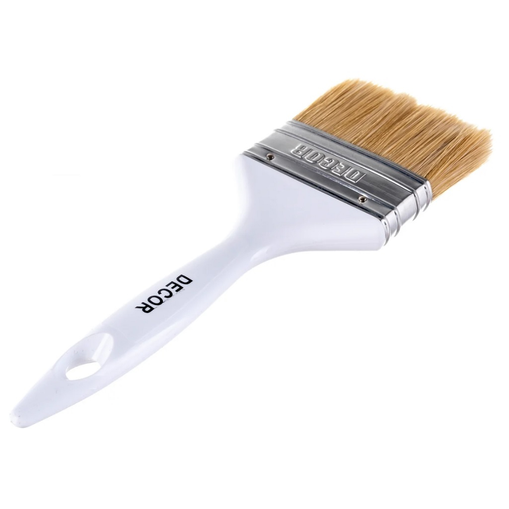 Кисть Decor Standard универсальная, 75х15 мм, светлая смешанная щетина, пластиковая ручка