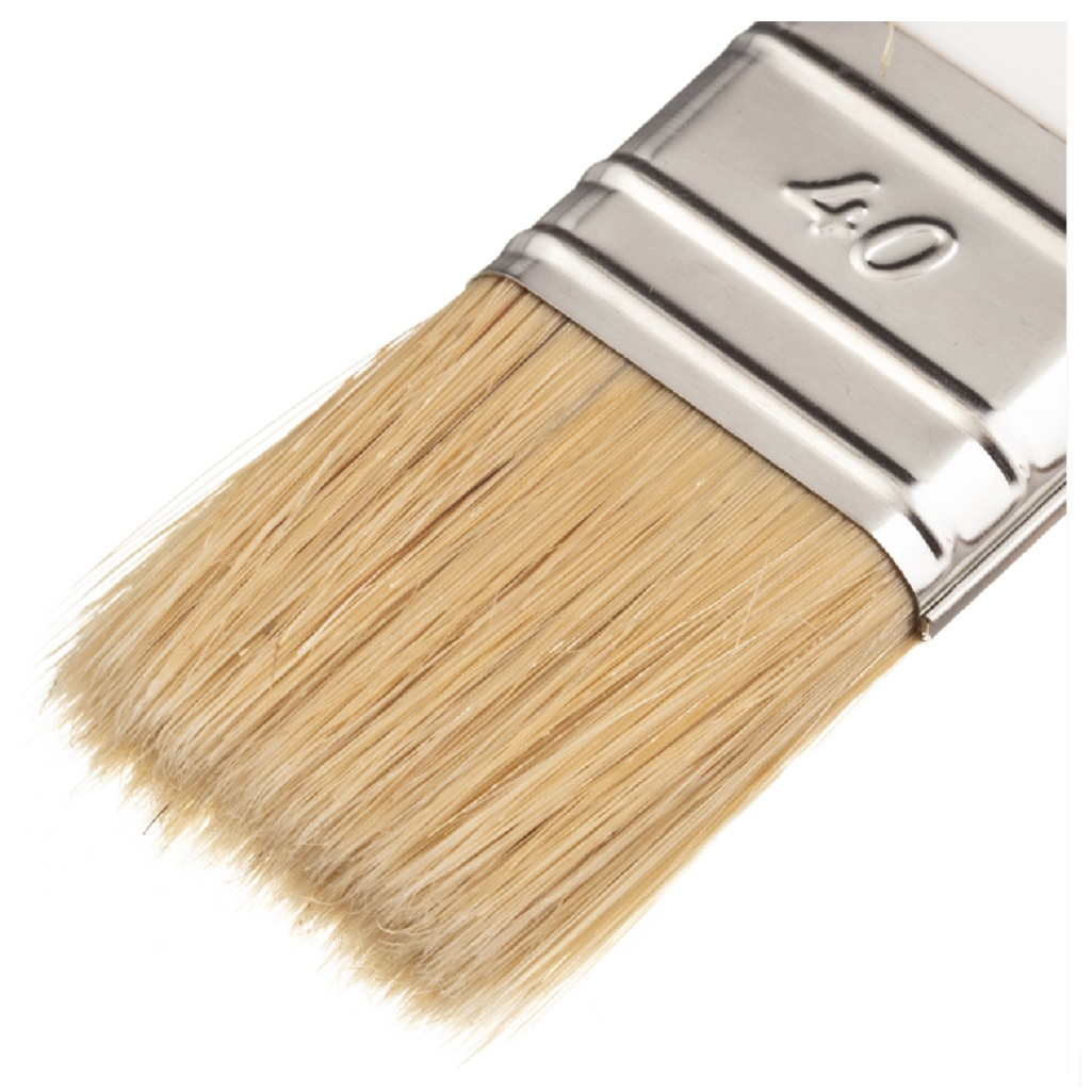 Кисть плоская Beorol Стандарт, универсальная смешанная щетина, пластиковая ручка 40х14 мм