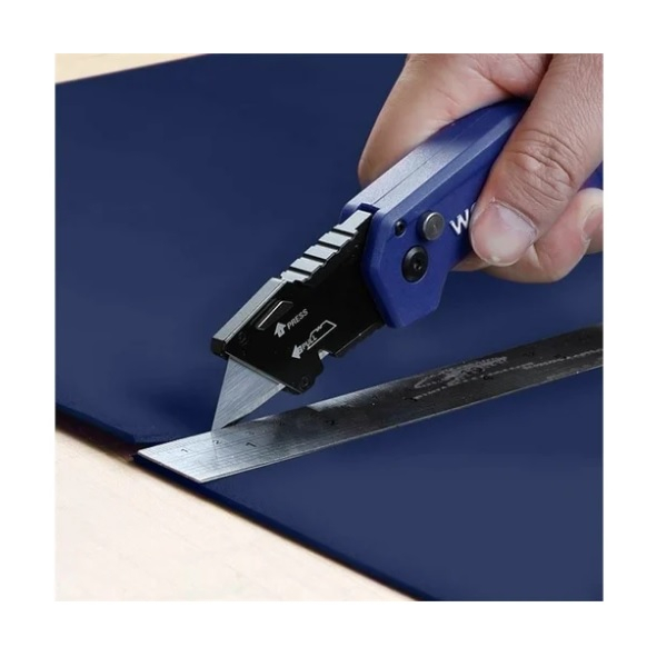 Нож складной Workpro с нейлоновой рукояткой, синий WP211008