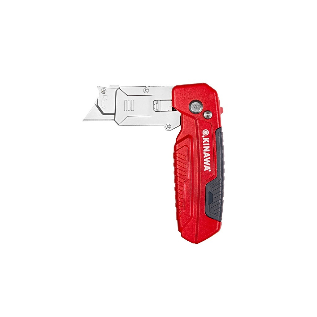 Нож складной Okinawa Dynamic 2409, поворотное трапециевидное лезвие, в комплекте 2 лезвия, отсек для хранения