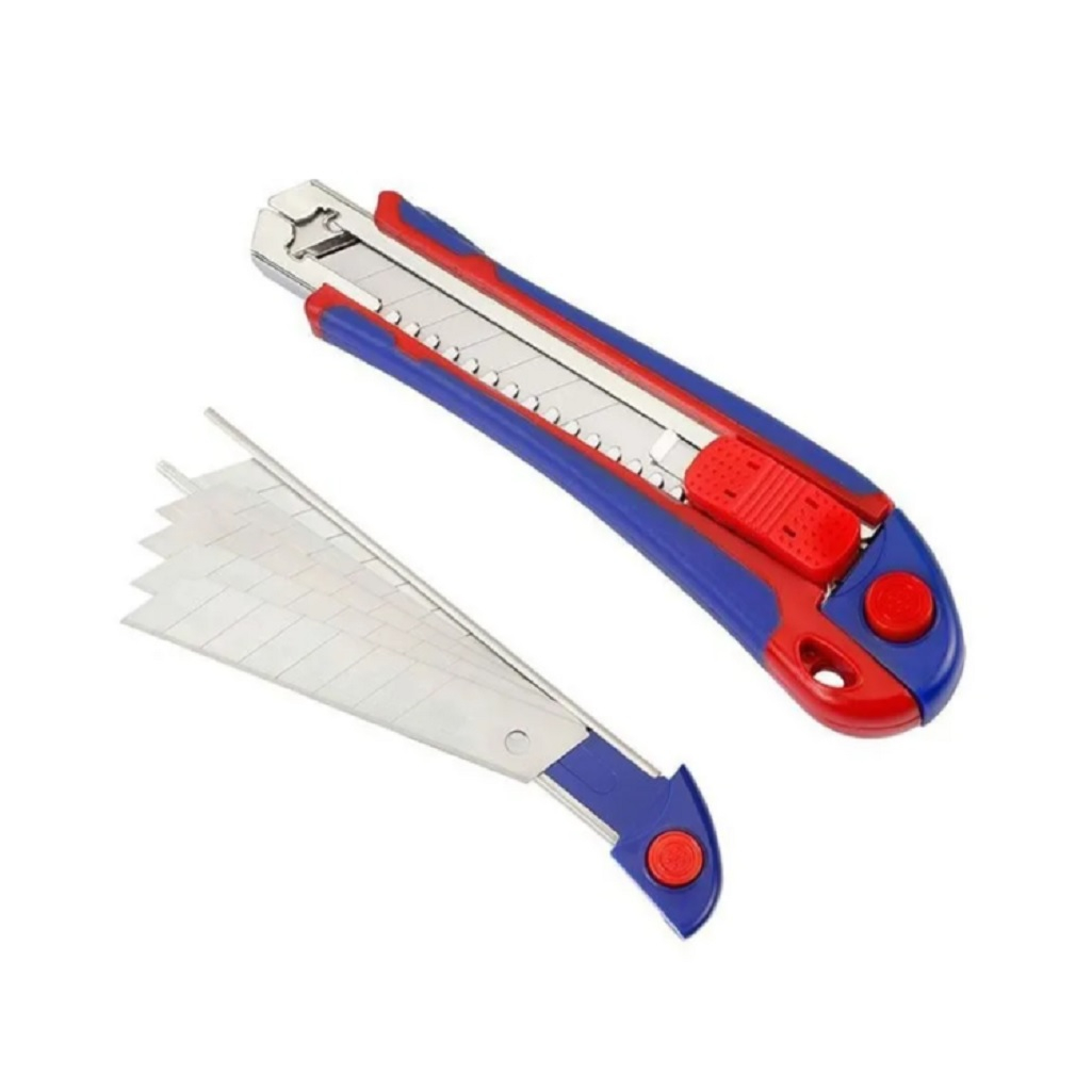 Нож универсальный Workpro WP212011 18 мм, эргономичная рукоятка, быстрая замена лезвия