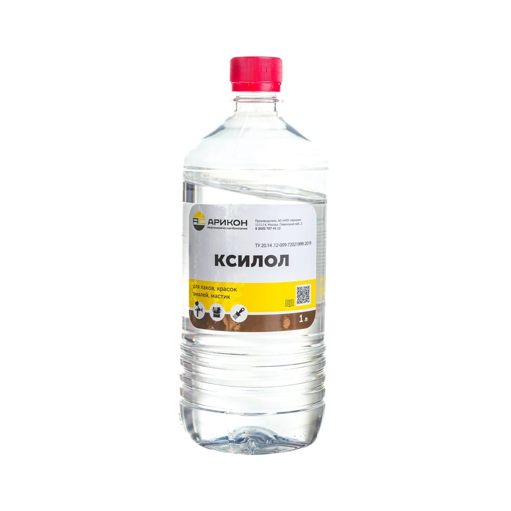 Ксилол Арикон для растворения лаков, красок, эмалей, мастик, 1 л