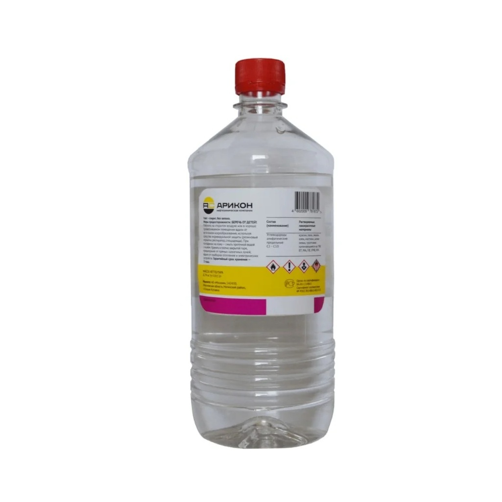 Уайт-спирит Арикон для разбавления лакокрасочных материалов, без запаха, 1 л