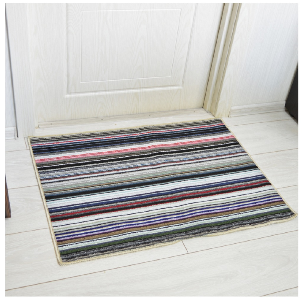 Коврик ComeForte Мультиколор, антискользящая подложка, светло-серый 60х90 см