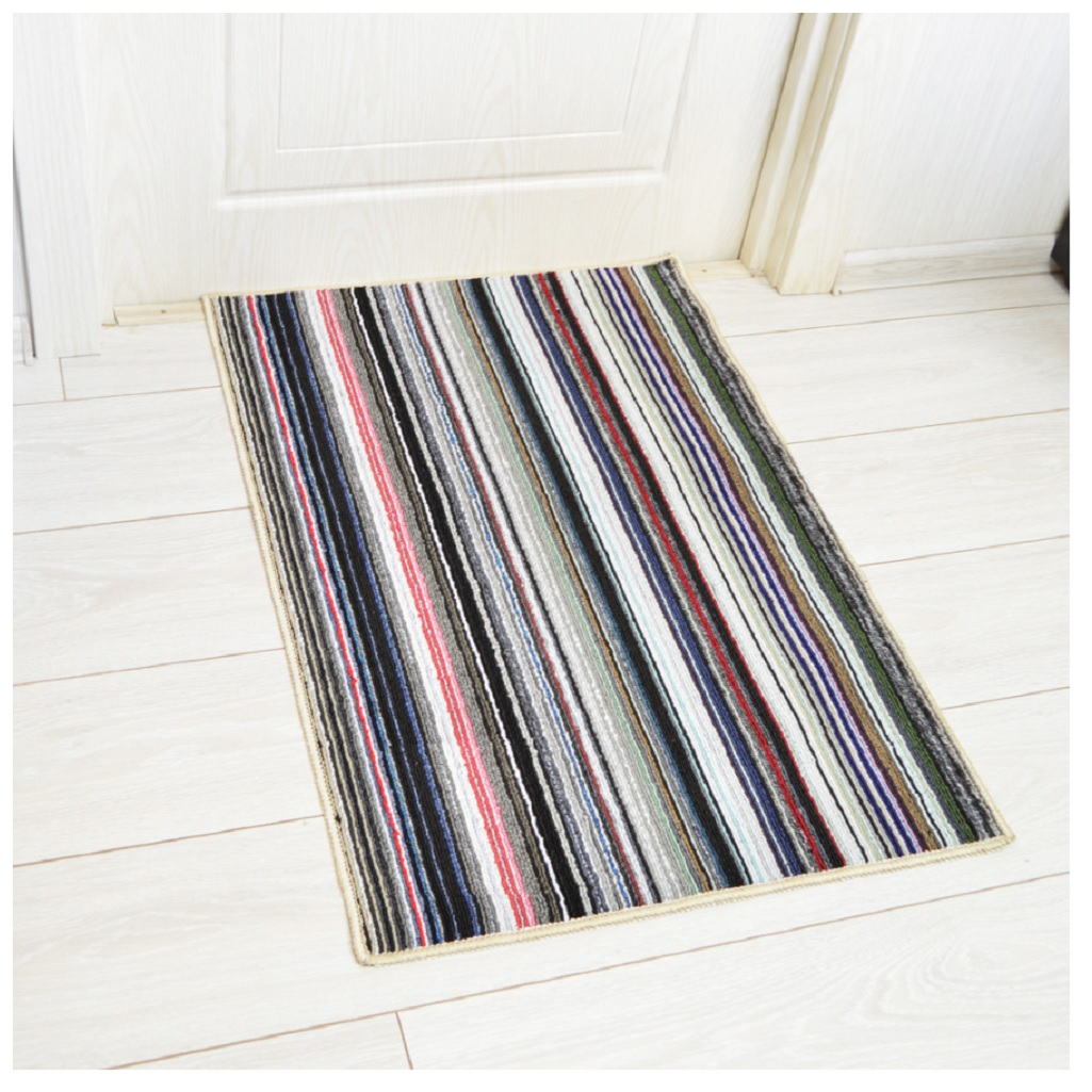 Коврик ComeForte Мультиколор, антискользящая подложка, светло-серый 60х90 см