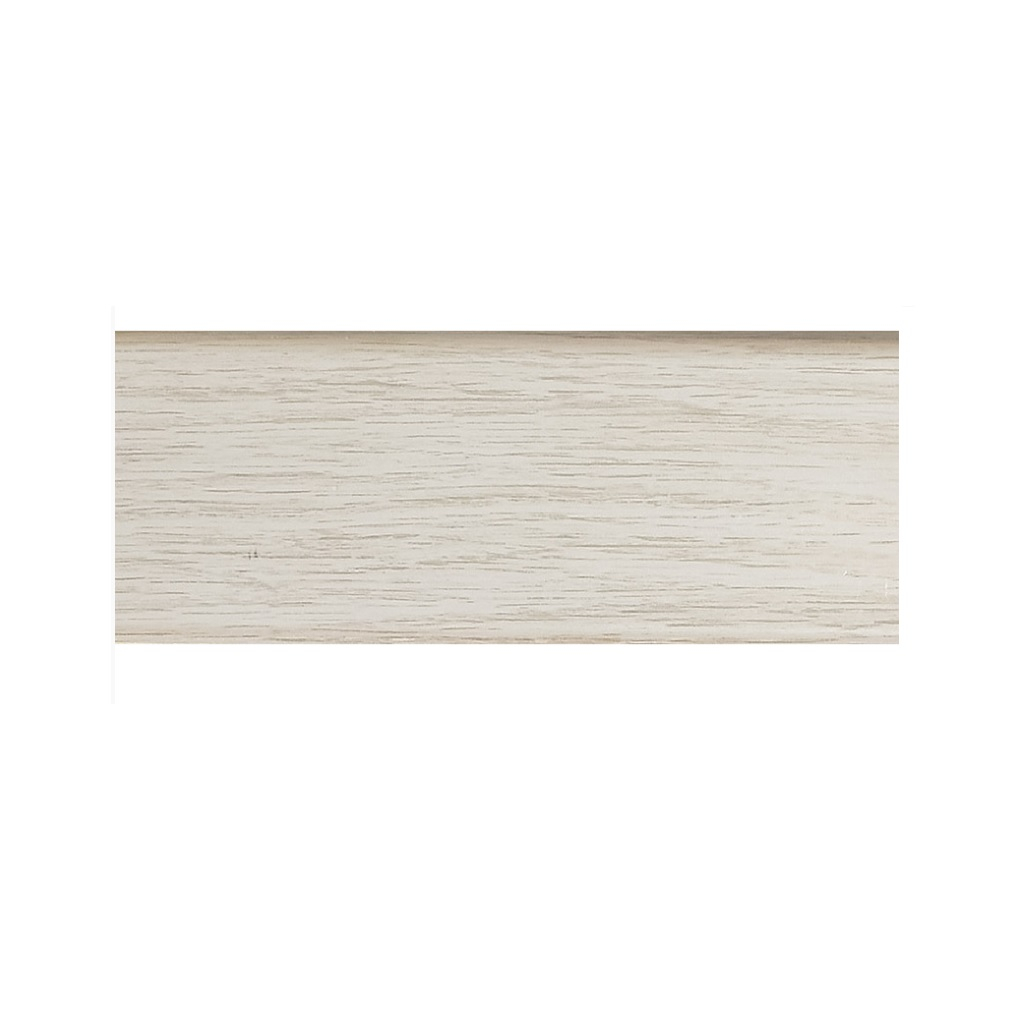 Плинтус ПВХ со съемной панелью Дуб Белый 80 мм, 2.2 мт, 20 шт. для отделки пола