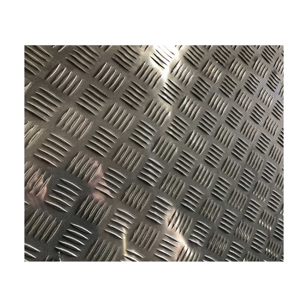 Лист Алюминиевый рифленый Квинтет Амг2Нр, размер 1,5х1200х3000 мм