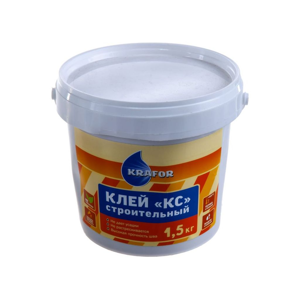 Клей строительный Krafor KC, универсальный, термостойкий, для внутренних работ, 1.5 кг