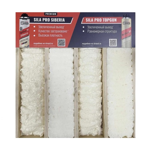 Пена монтажная Sila ProTop Gun 65 Extra Fast SPTG65EF, профессиональная, летняя, 875 мл