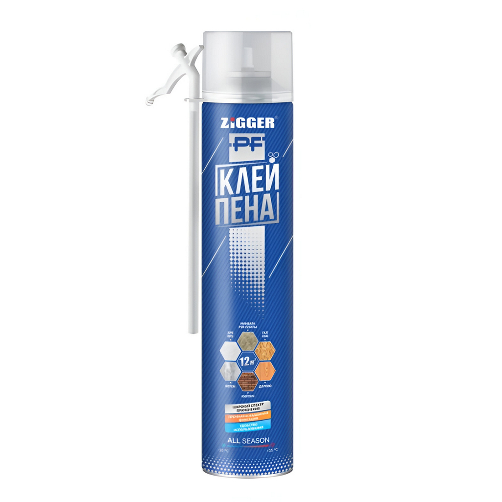 Клей-пена Zigger PF 01-03-46 с низким расширением, бытовая, всесезонная, 750 мл