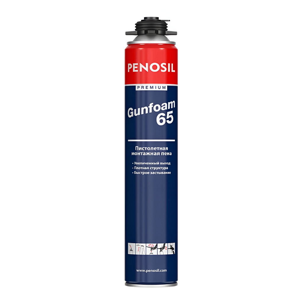 Пена монтажная Penosil Premium Gunfoam 65 153 A1654Z, профессиональная, летняя, 850 мл
