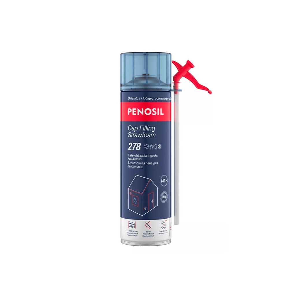 Пена монтажная Penosil Gap Filling Strawfoam 278, бытовая, всесезонная, 300 мл