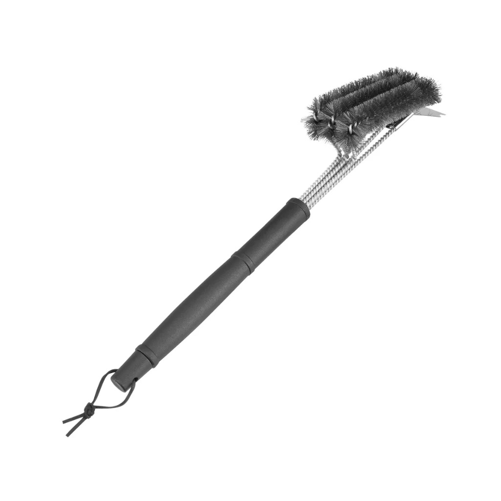 Щетка-скребок Palisad для чистки гриля 465 мм со скребком, удлиненная полипропиленовая рукоятка