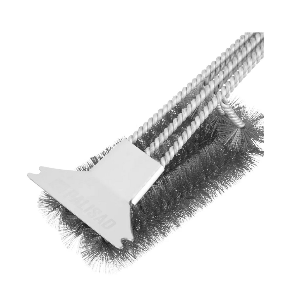 Щетка-скребок Palisad для чистки гриля 465 мм со скребком, удлиненная полипропиленовая рукоятка