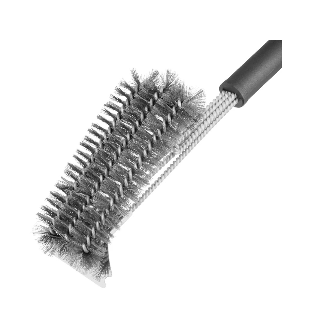 Щетка-скребок Palisad для чистки гриля 465 мм со скребком, удлиненная полипропиленовая рукоятка