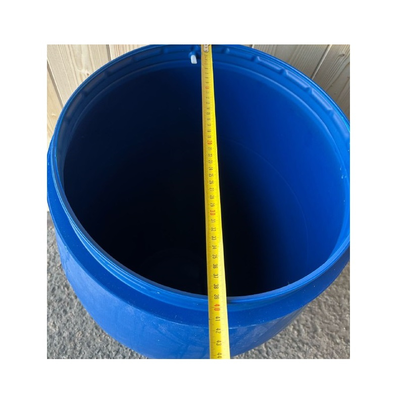 Бочка полиэтиленовая синяя, с крышкой, 170 л, б/у, мытая