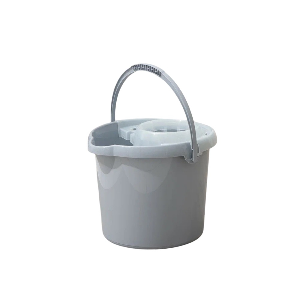 Ведро Etna Homver круглое, с отжимом МОП, 12 л, серый, 221218335/03