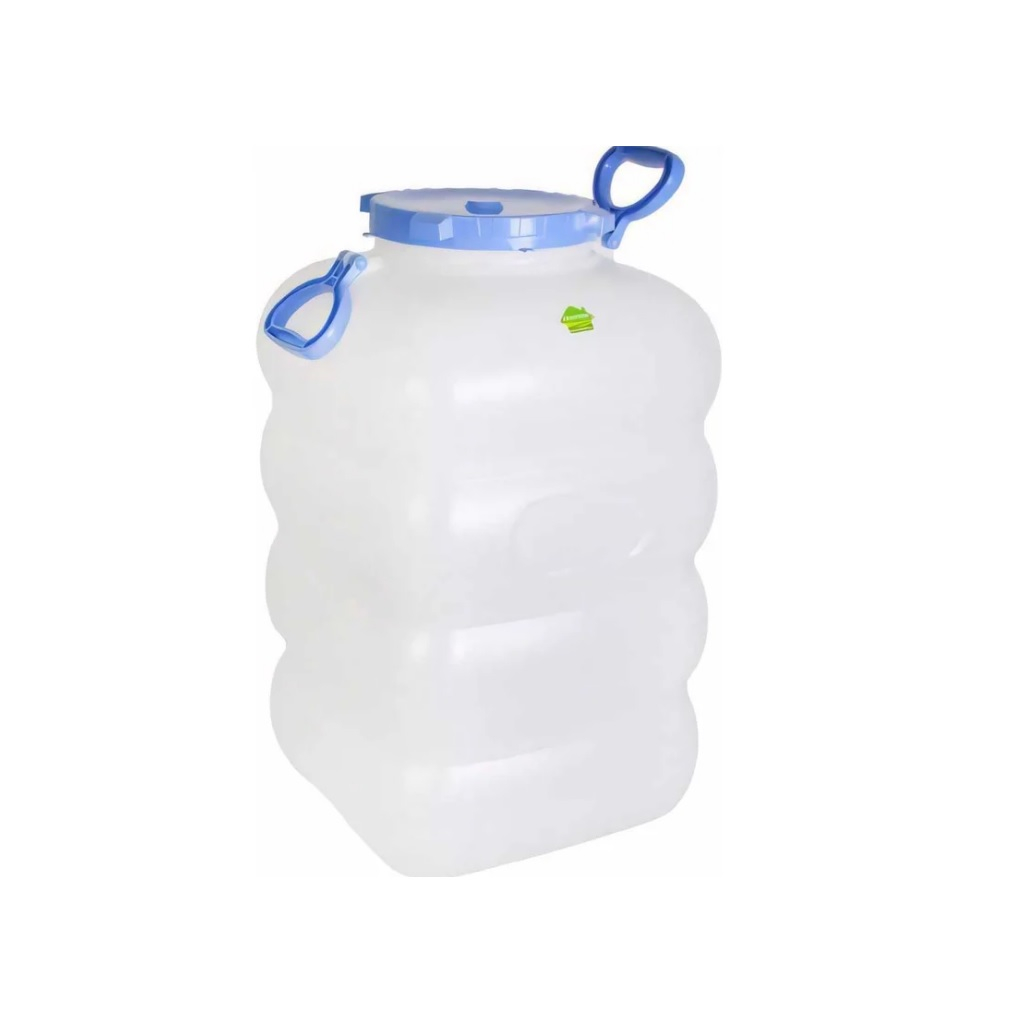 Бочка-канистра Martika Гранде из пищевого пластика 60 л, белый цвет, с ручками, Россия