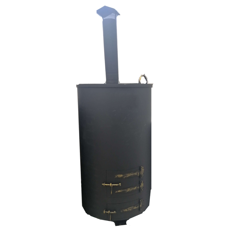 Печь для сжигания мусора с трубой, сталь 3.2 мм, 280 л