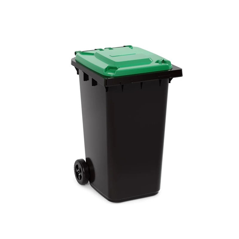Бак для мусора Альтернатива М5937 на колесах 240л черно-зеленый