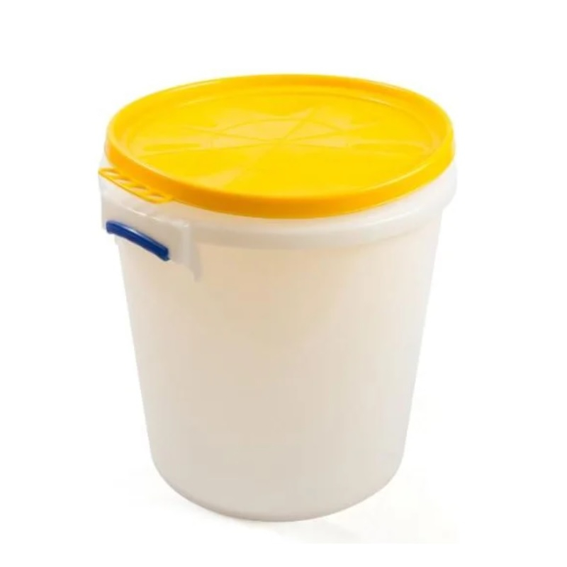 Бак пластиковый Радиан пищевой с герметичной крышкой и ручками, белый, 32 л