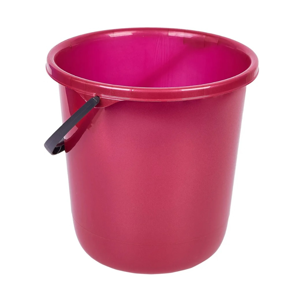 Ведро Spin&Clean Rock'n'Roll с крышкой, с функцией отжима, бордо, для уборки и мытья полов, 12 л