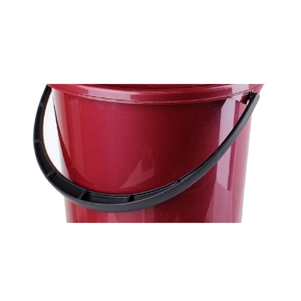 Ведро Spin&Clean Rock'n'Roll с крышкой, с функцией отжима, бордо, для уборки и мытья полов, 7 л