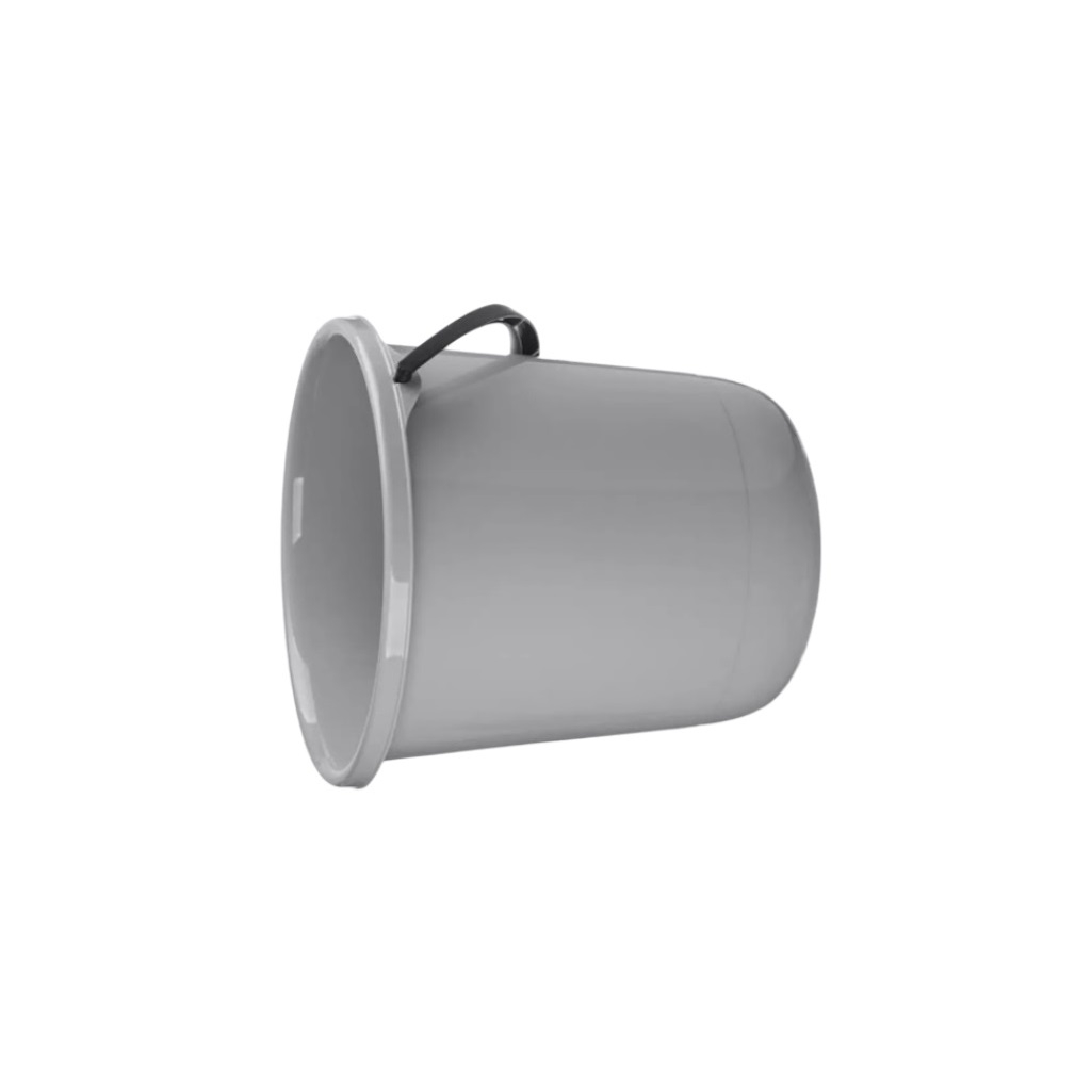 Ведро Homver Etna, круглое, 10 л, с крышкой, пластик, серое, 221218635/03