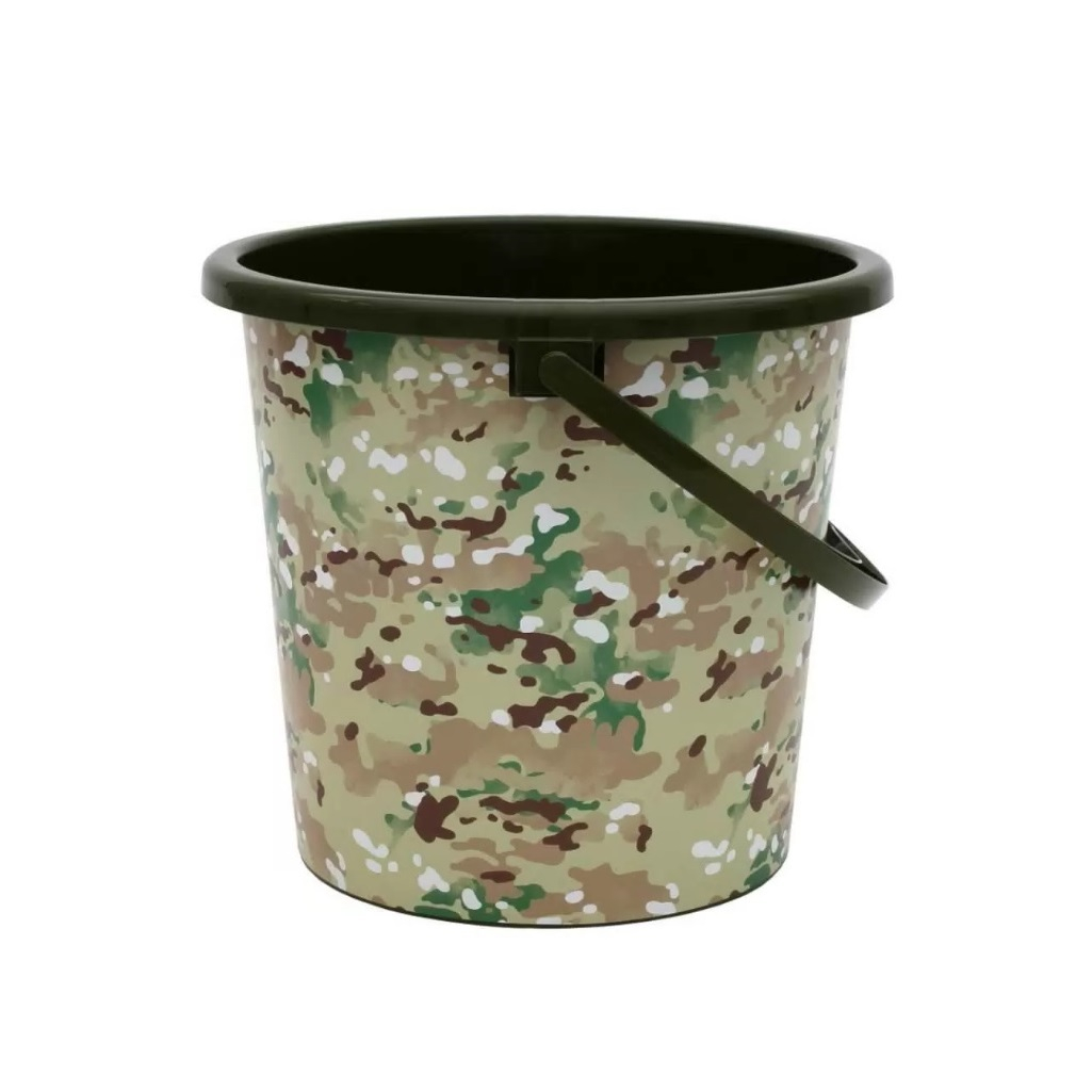 Ведро ВМС Мультикам Камуфляж, хозяйственное, 10 л, пластик, ВР-7808