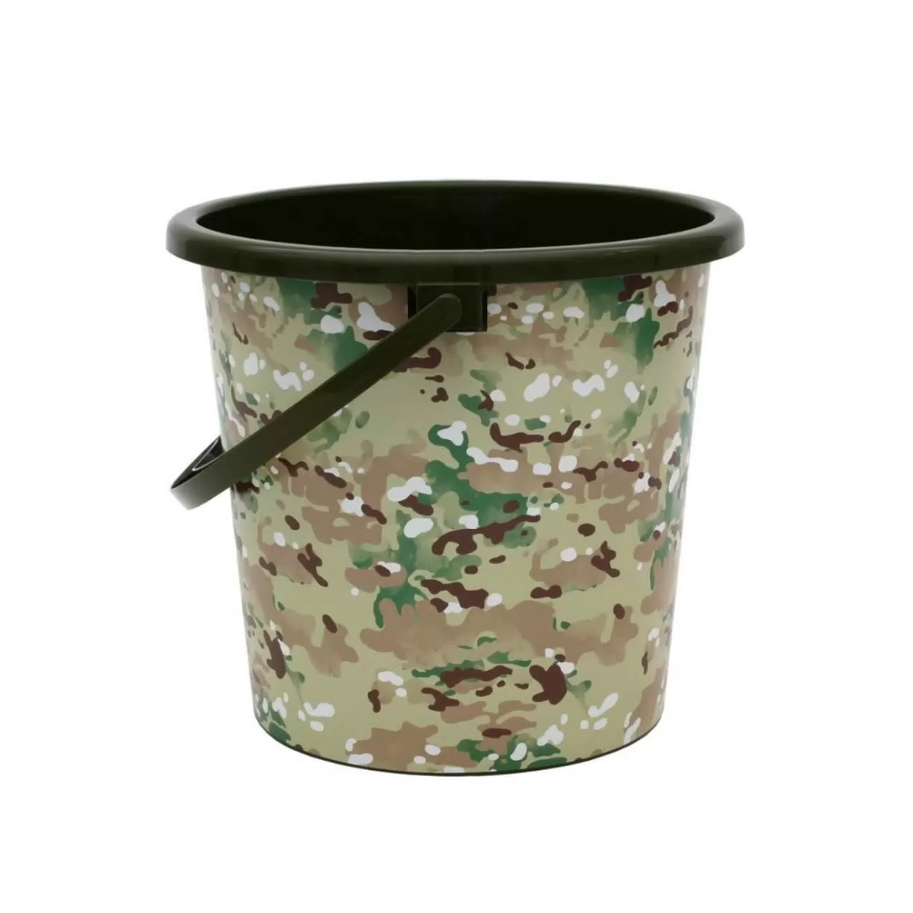 Ведро ВМС Мультикам Камуфляж, хозяйственное, 10 л, пластик, ВР-7808