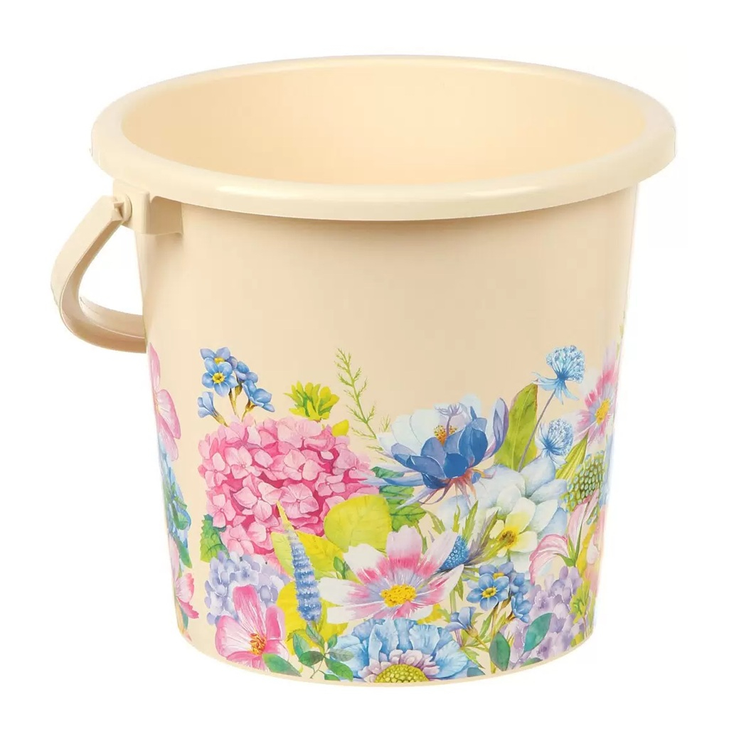 Ведро хозяйственное ВМС Цветочный сад ВР-7811, пластик, различные цвета, 10 л