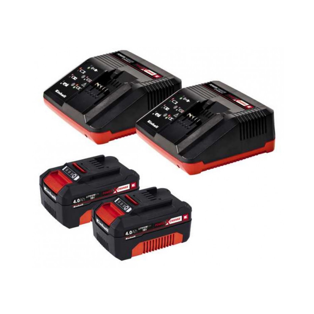 Газонокосилка аккумуляторная Einhell PXC GE-CM 43 Li M, 18 В, 2 аккумулятора 4.0 Ah, зарядное устройство, 3413130