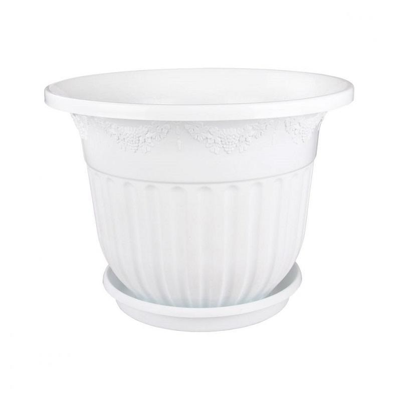 Горшок ВИНОГРАД (белый) 4 л