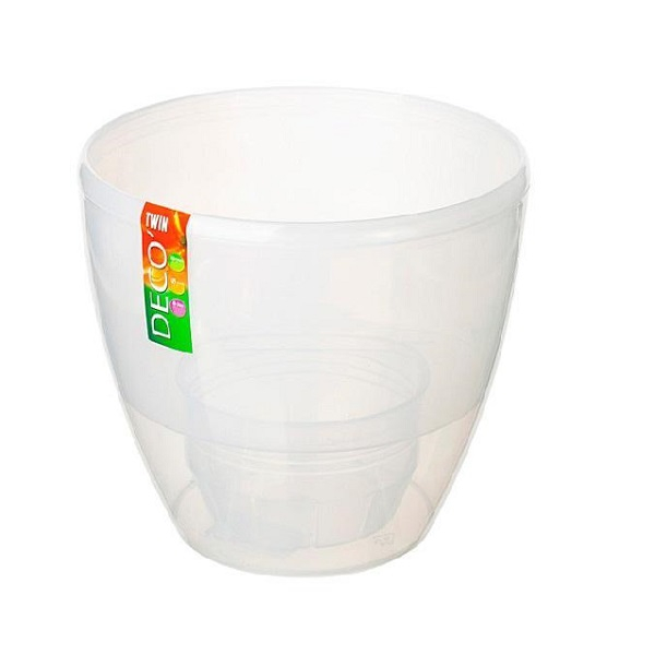 Горшок ДЕКО ТВИН 1,5 л (прозрачный)