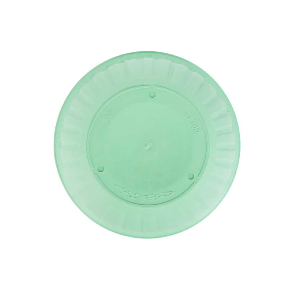 Кашпо Виноград с поддоном, 6.0 л, 30х24 см, мятный, для домашних и уличных растений