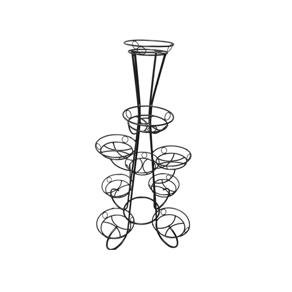 Подставка для цветов Ракета на 9 горшков, металл, медный антик