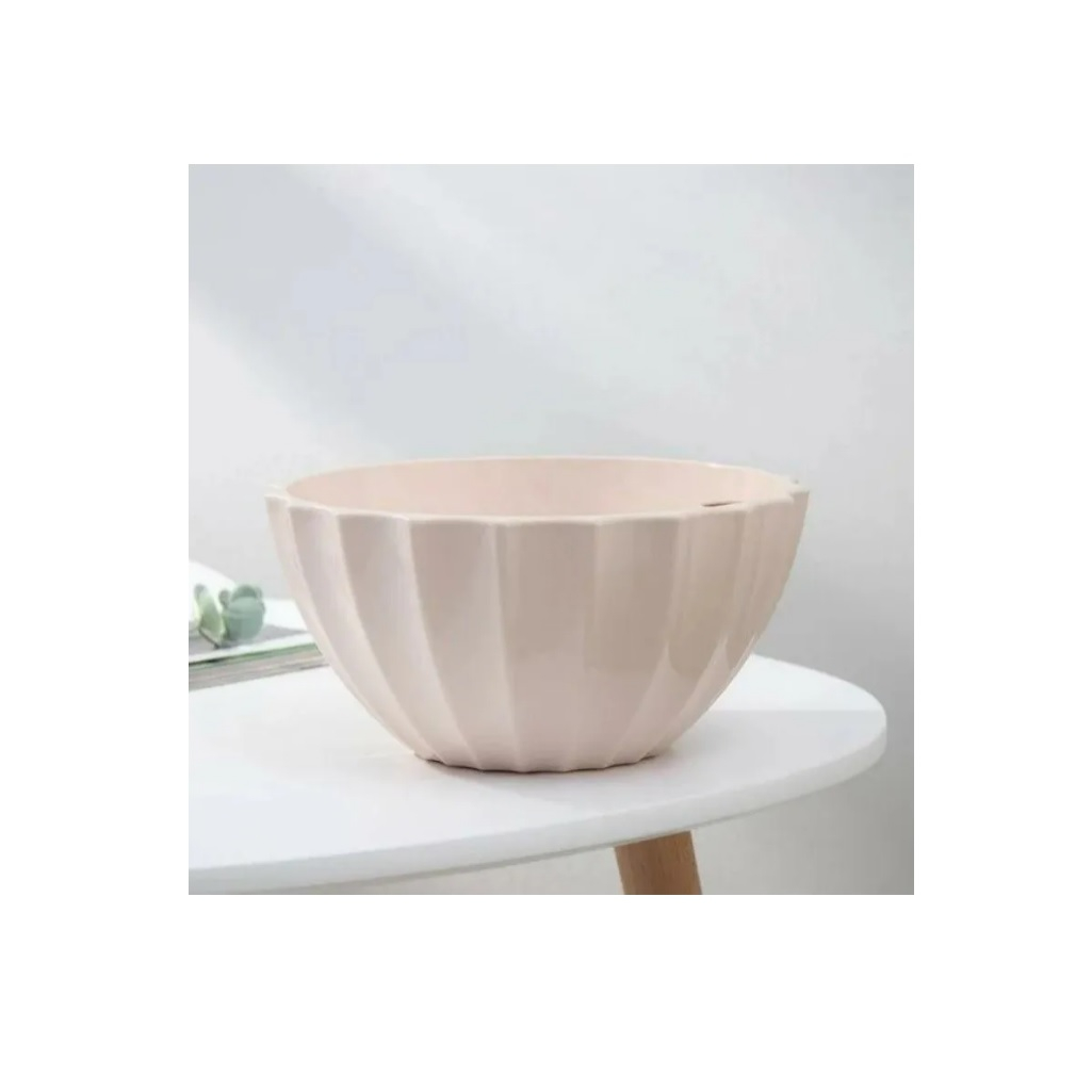 Кашпо Ракушка, 3.4 литра, пластиковое, цвет жемчуг, с прикорневым поливом