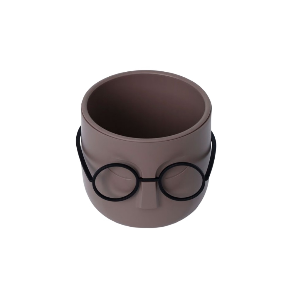 Кашпо Idea Стив со вставкой, французcкий серый, диаметр 115 мм, объем 0.65 л