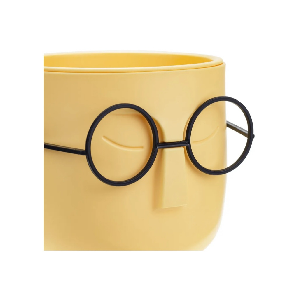 Кашпо Idea Стив со вставкой, банановый, диаметр 115 мм, объем 0.65 л 