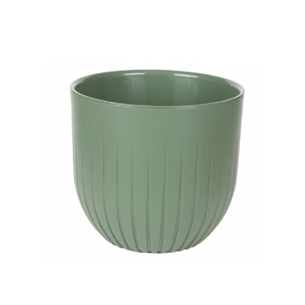 Горшок Альфа Нефрит с вкладкой, полипропилен, d-17 см, h-16 см, 2.9 л